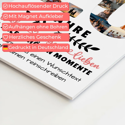 Personalisiertes Magnet Fotoboard 20 Geburtstag Für Sohn Tochter Schwester Bruder Nichte & Neffe