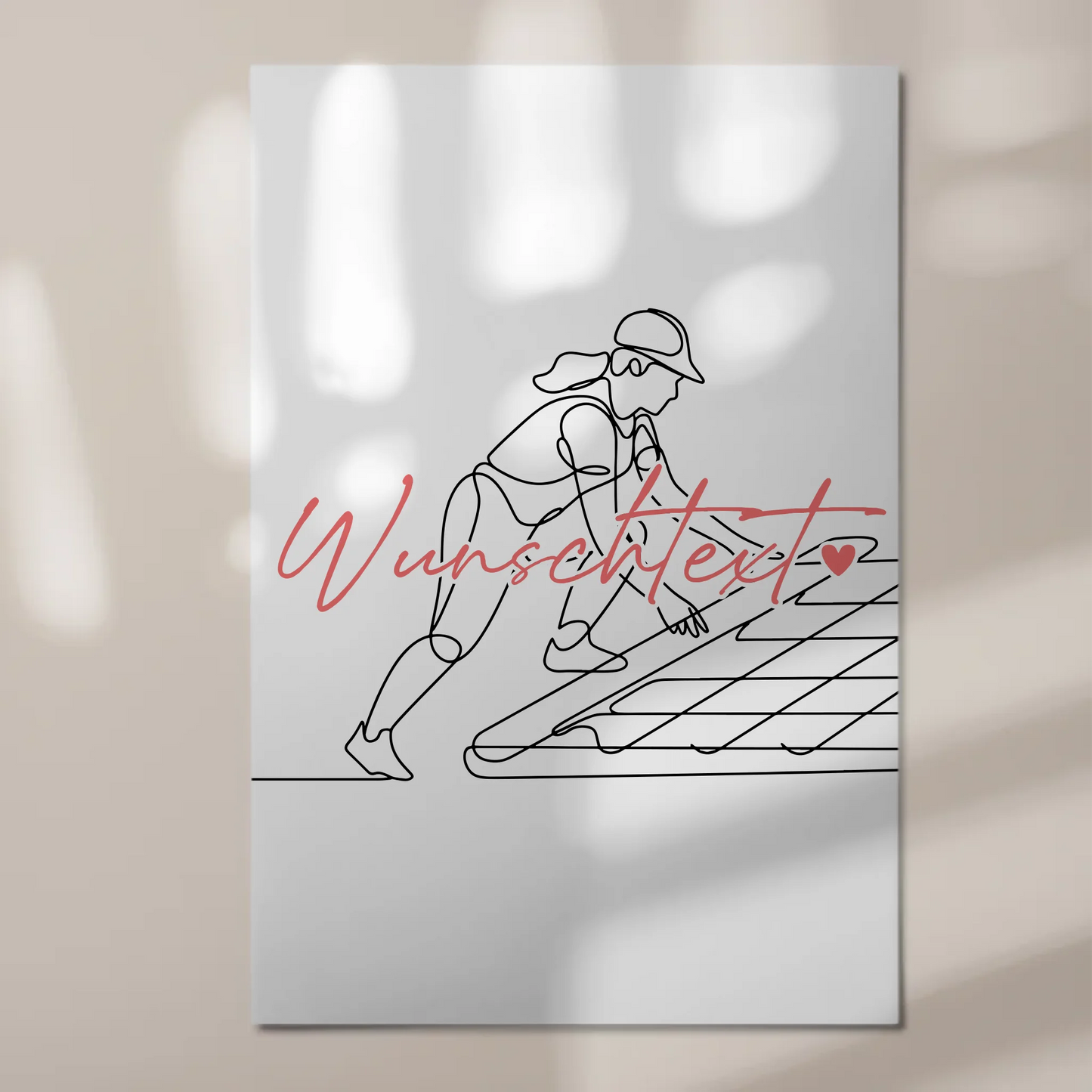 Personalisiertes Fotoboard Magnetisch Lineart Dachdecker Geschenk Tochter & Schwester 1