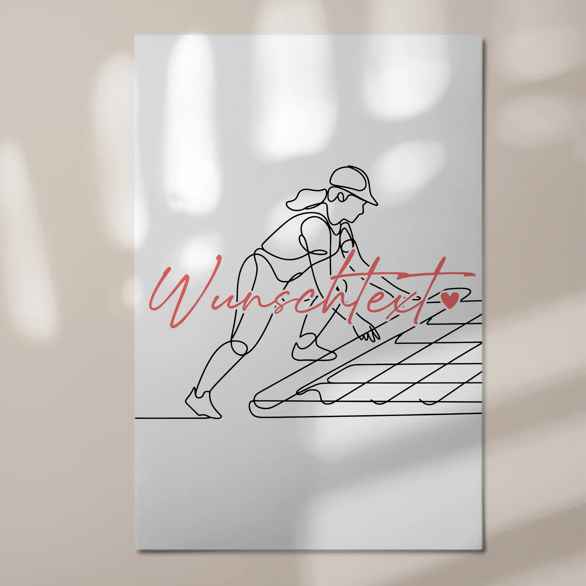 Personalisiertes Fotoboard Magnetisch Lineart Dachdecker Geschenk Tochter & Schwester 1