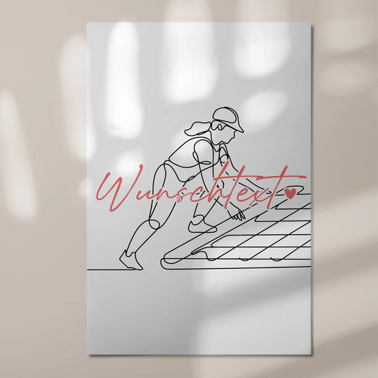 Personalisiertes Fotoboard Magnetisch Lineart Dachdecker Geschenk Tochter & Schwester 1