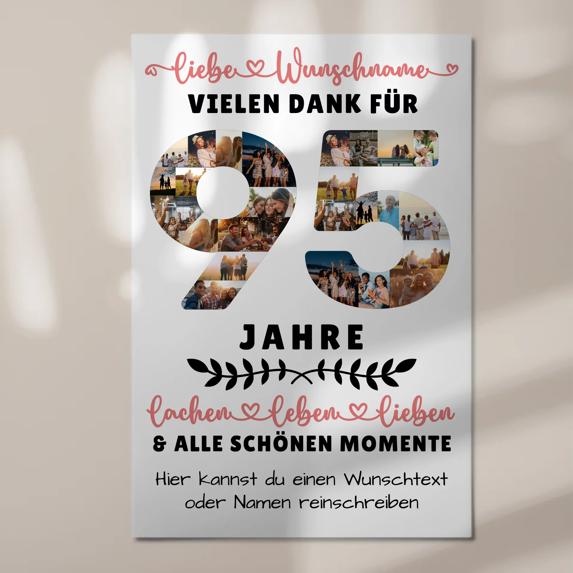 Personalisiertes Fotoboard 95 Geburtstag Für Opa Oma Papa & Mama 1