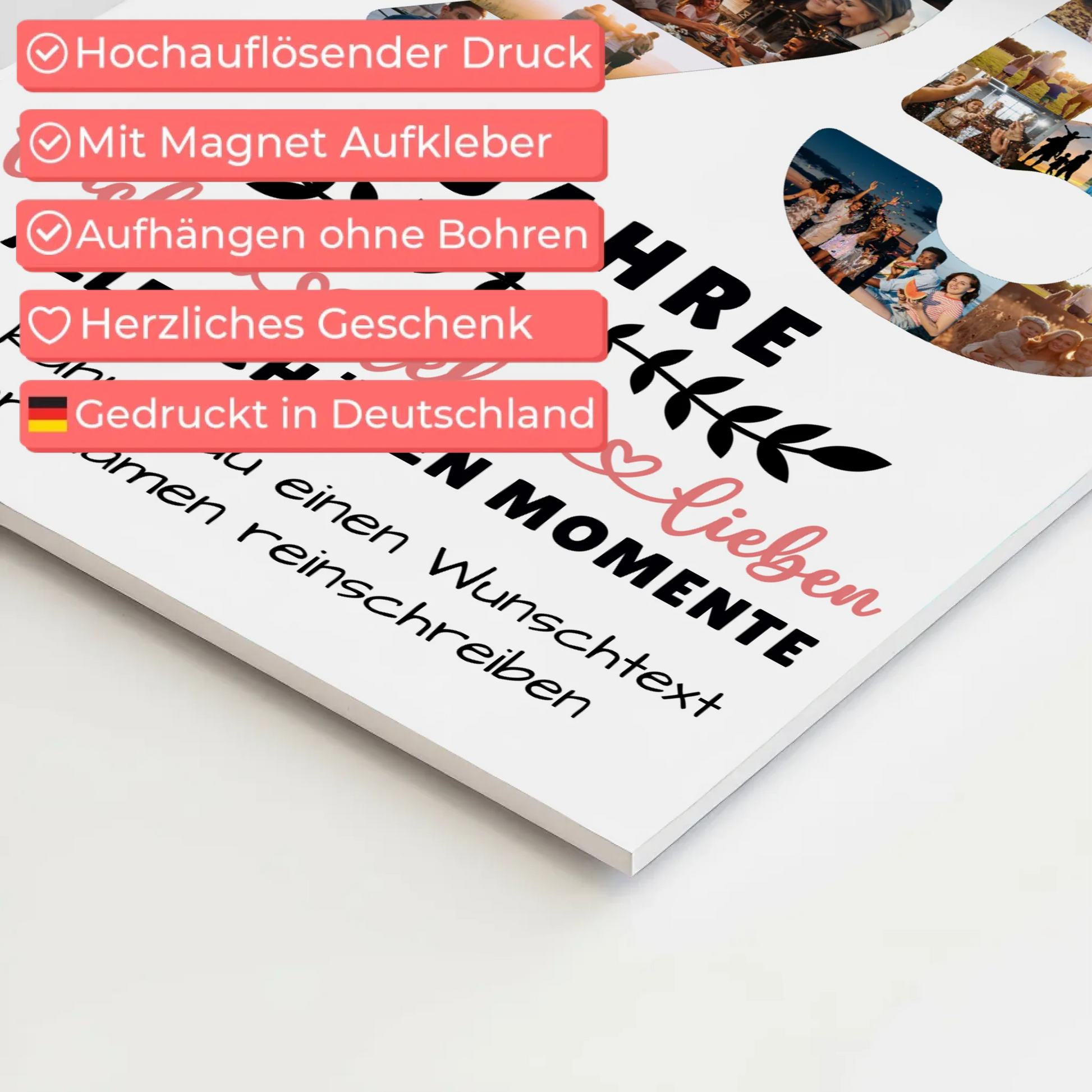 Personalisiertes Fotoboard 95 Geburtstag Für Opa Oma Papa & Mama 4