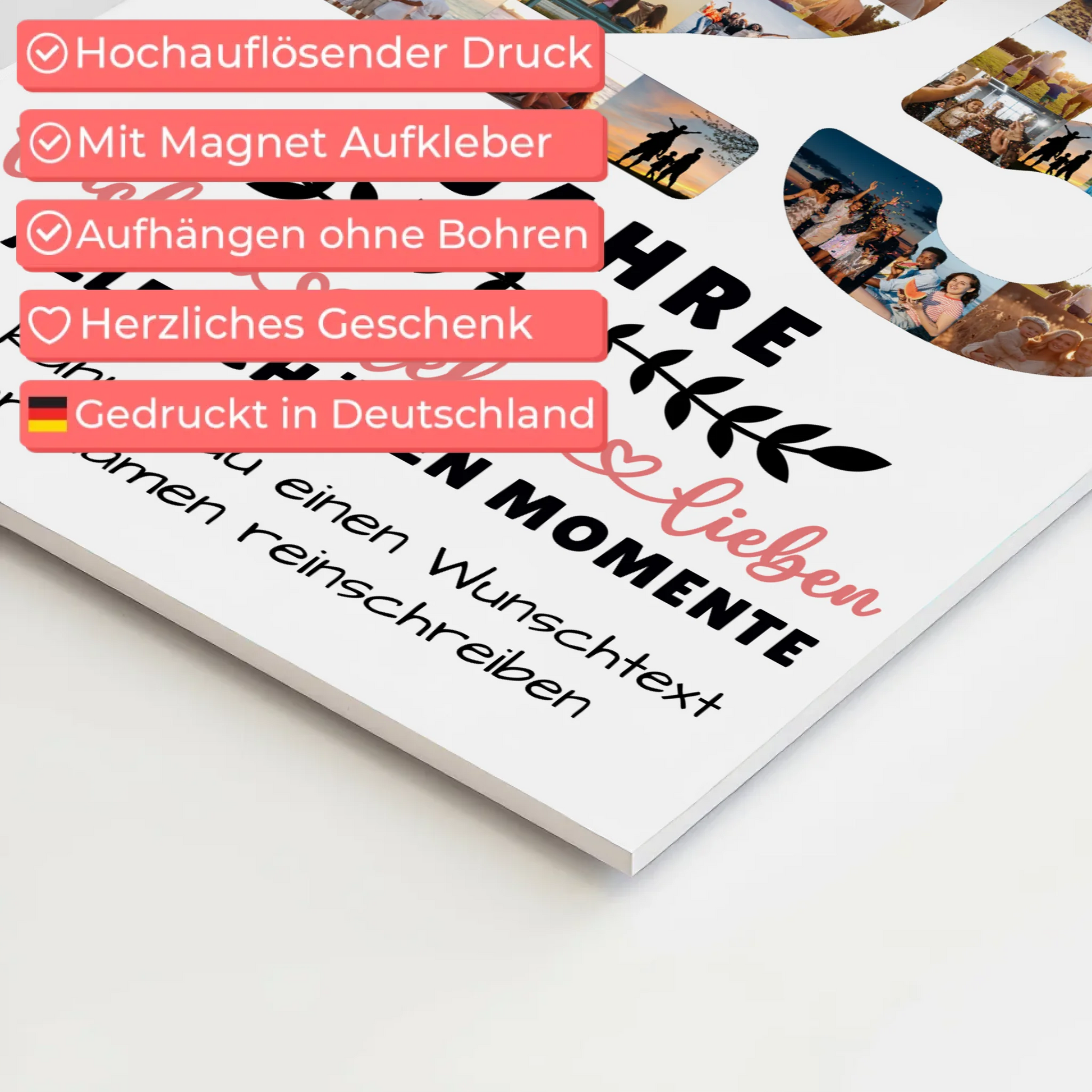 Personalisiertes Fotoboard Magnet Poster 25 Geburtstag Für Sohn Tochter Schwester Bruder Neffe & Nichte 4