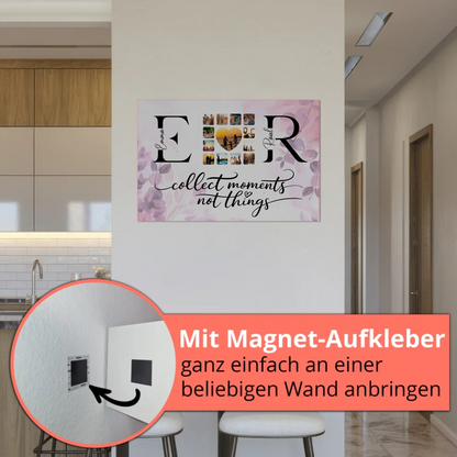 Fotoboard Magnetisch Liebe für Paare Mit Namen Initialien und Fotos Collect Moments 6