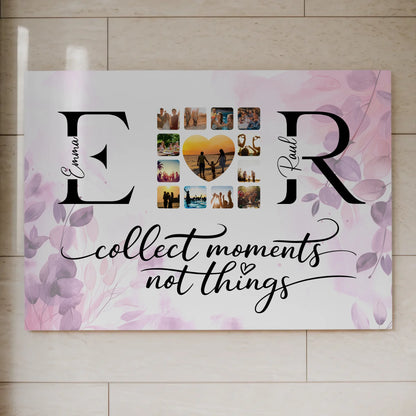 Fotoboard Magnetisch Liebe für Paare Mit Namen Initialien und Fotos Collect Moments 7