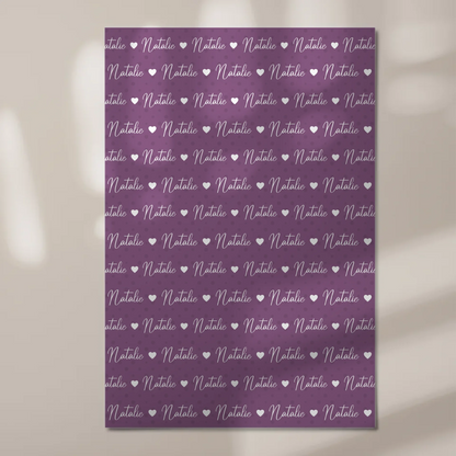 Baby Fotoboard Magnetisch Baby Fotoboard mit Namen Rotlila 1