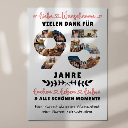 Personalisiertes Fotoboard 95 Geburtstag Für Opa Oma Papa & Mama 7