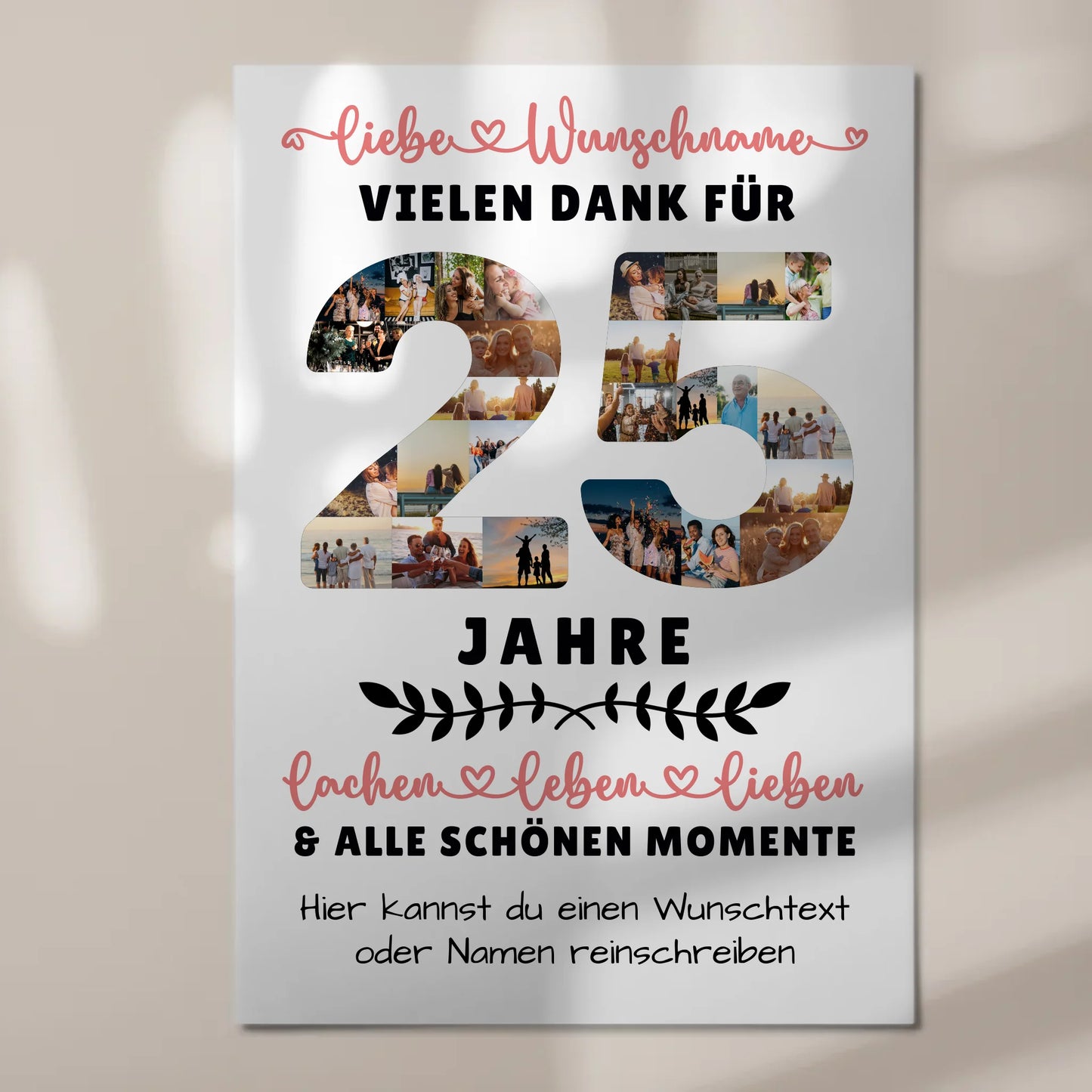 Personalisiertes Fotoboard Magnet Poster 25 Geburtstag Für Sohn Tochter Schwester Bruder Neffe & Nichte 7