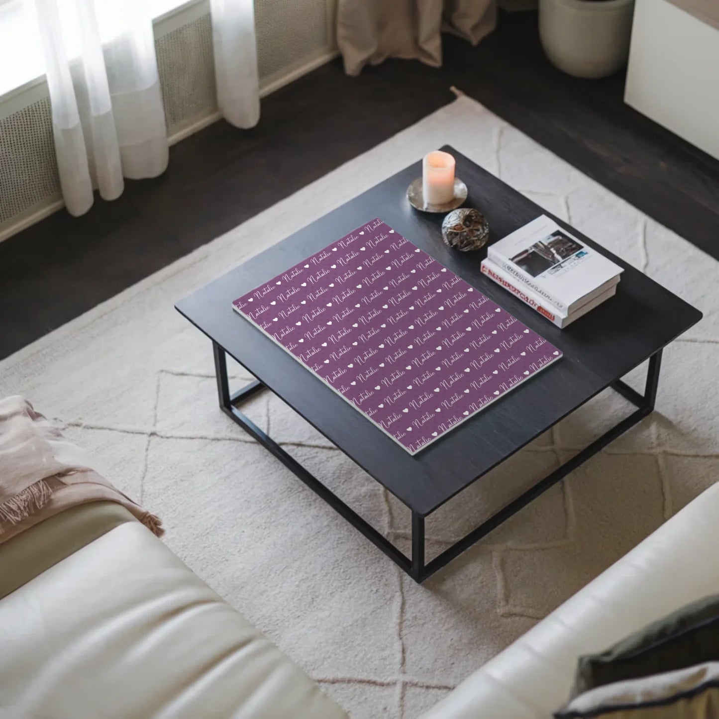 Baby Fotoboard Magnetisch Baby Fotoboard mit Namen Rotlila 3