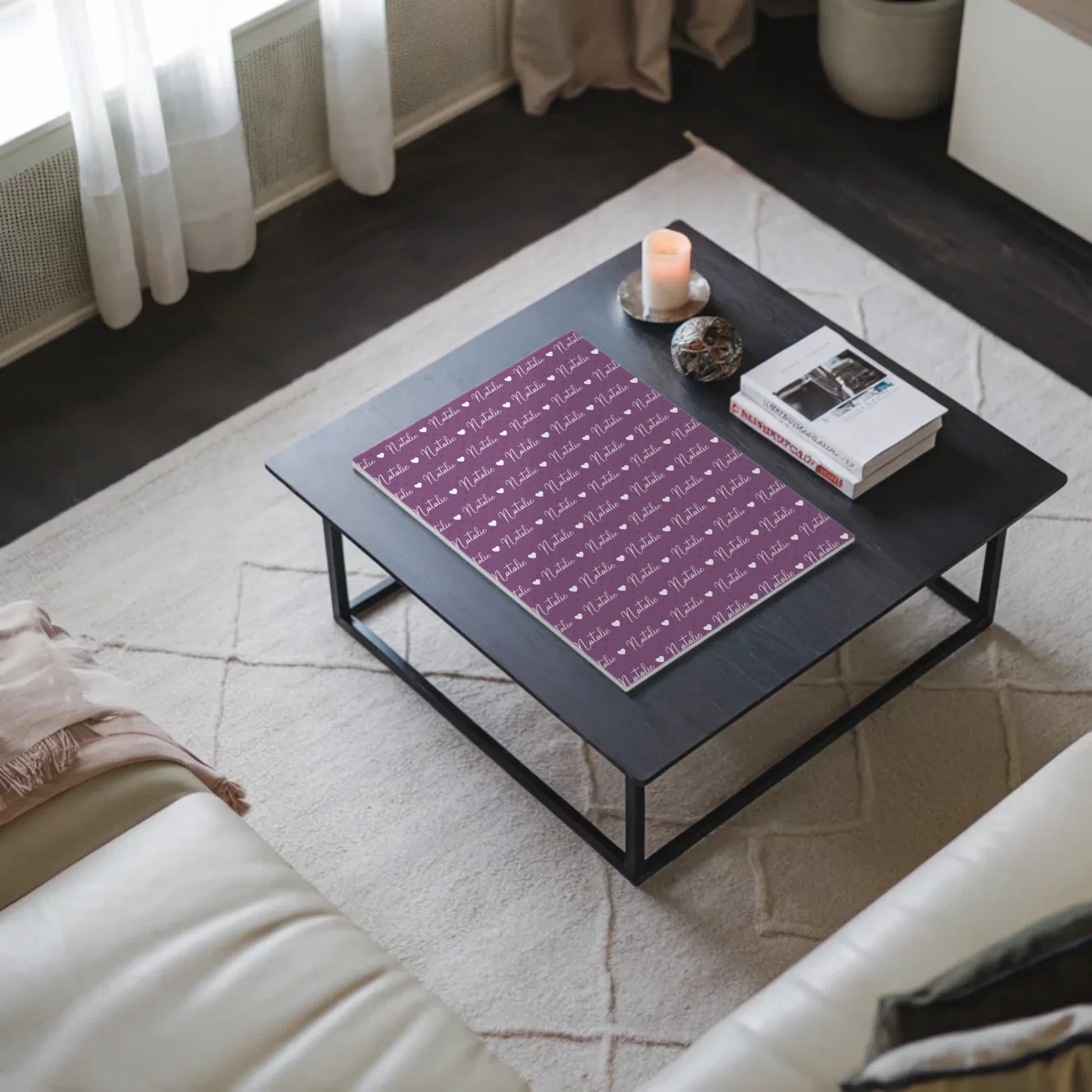 Baby Fotoboard Magnetisch Baby Fotoboard mit Namen Rotlila 3