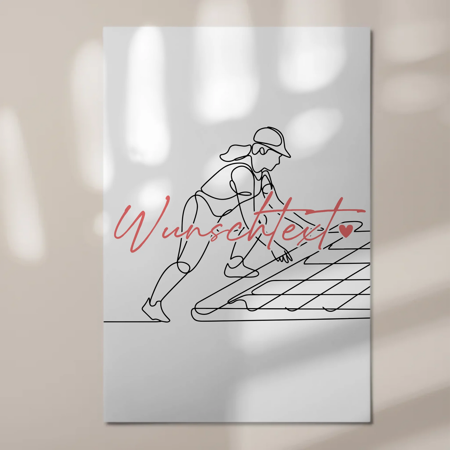 Personalisiertes Fotoboard Magnetisch Lineart Dachdecker Geschenk Tochter & Schwester