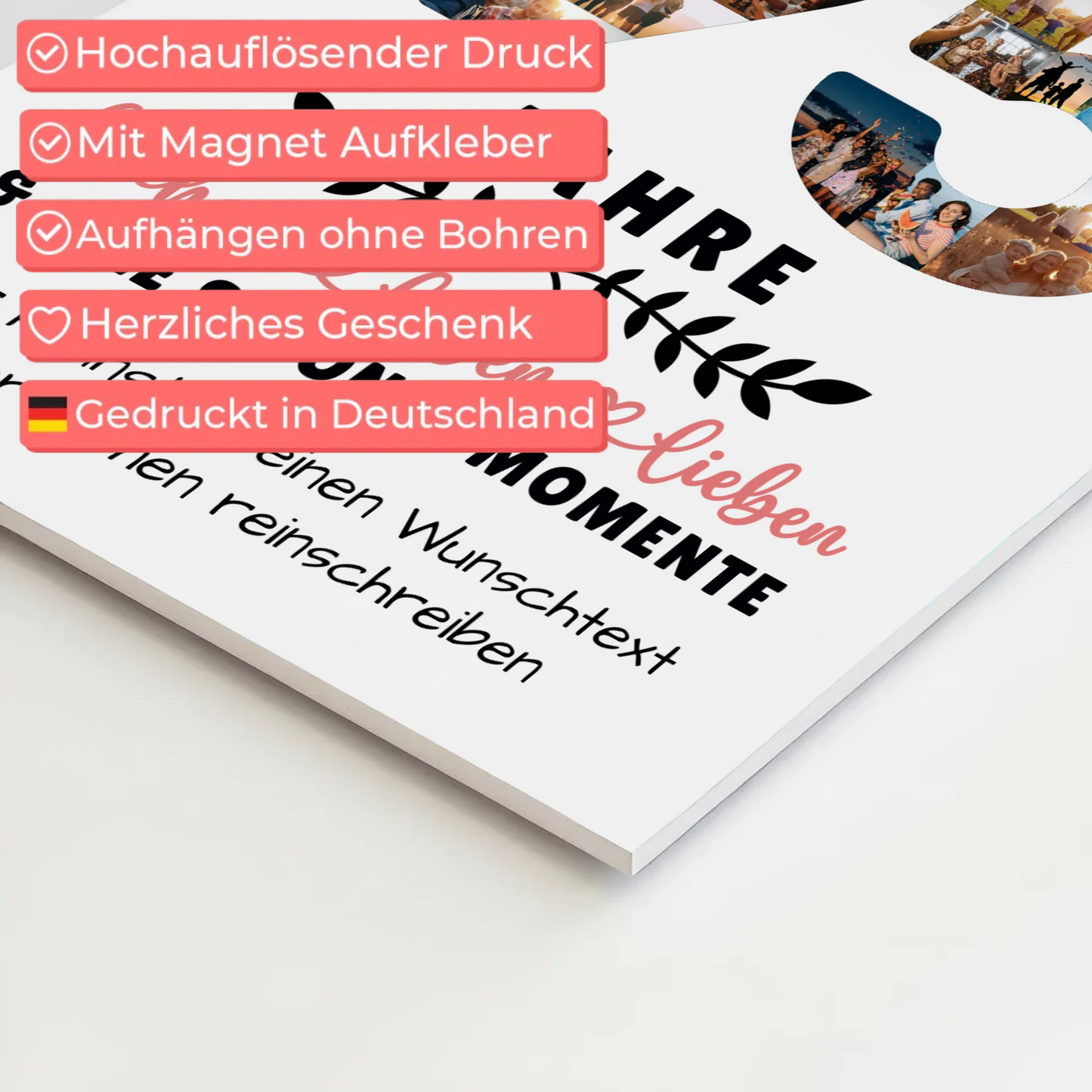 Personalisiertes Fotoboard 95 Geburtstag Für Opa Oma Papa & Mama 10