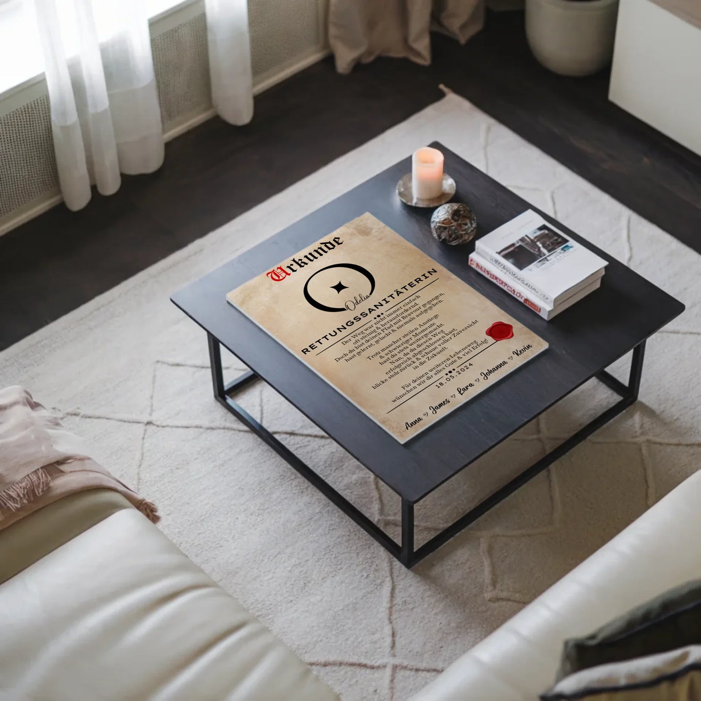 Geschenk Zum Abschluss Ausbildung Rettungssanitäterin Urkunde Fotoboard 3