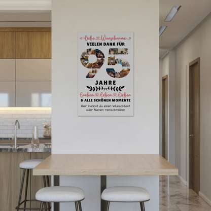 Personalisiertes Fotoboard 95 Geburtstag Für Opa Oma Papa & Mama