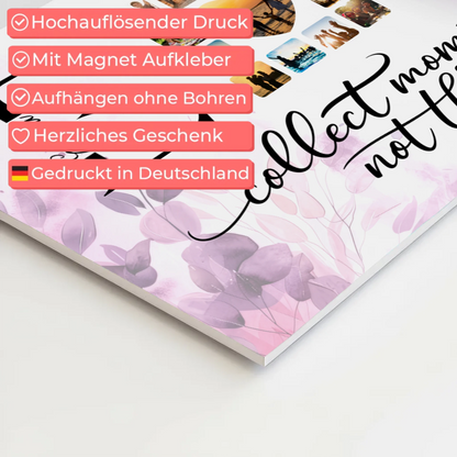 Fotoboard Magnetisch Liebe für Paare Mit Namen Initialien und Fotos Collect Moments