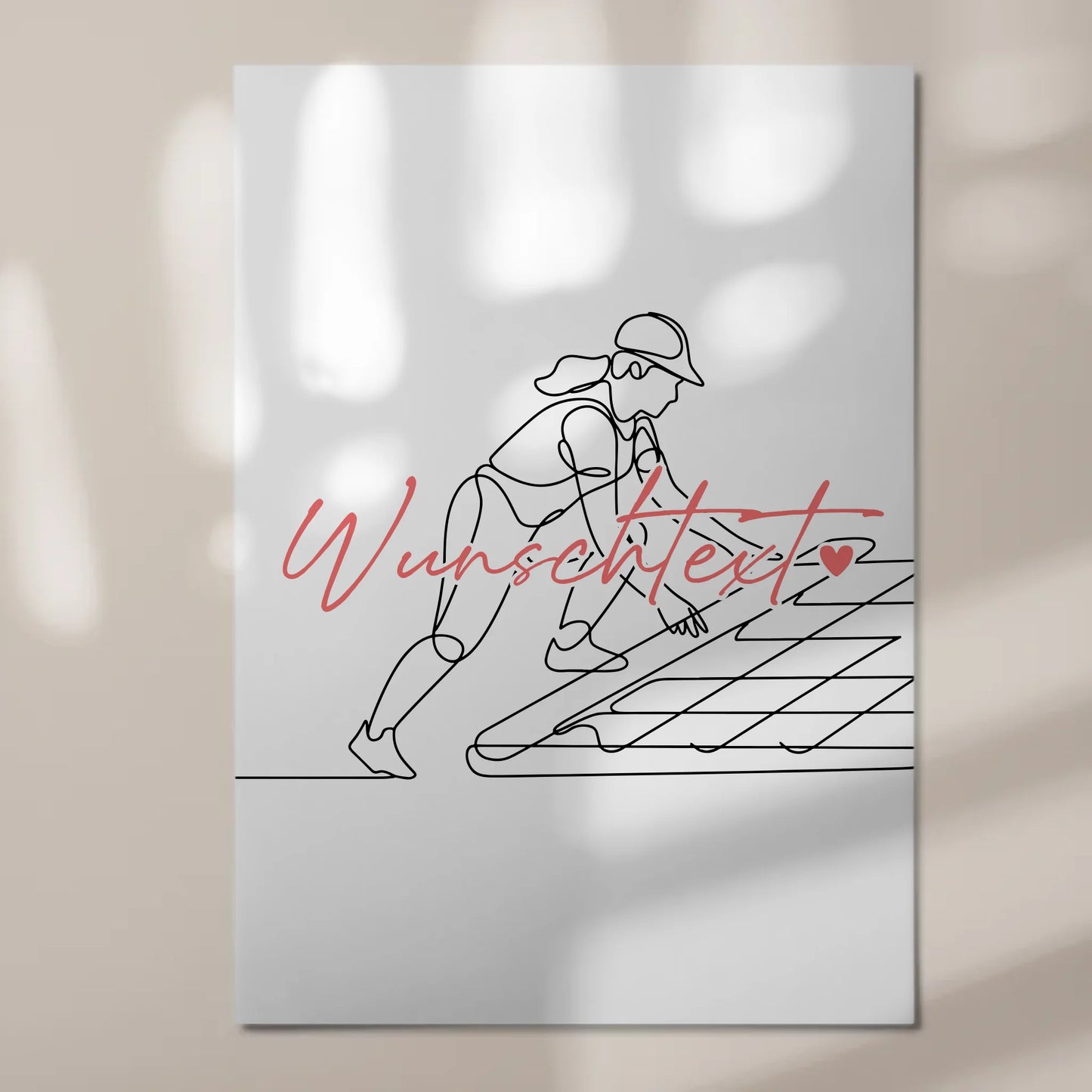 Personalisiertes Fotoboard Magnetisch Lineart Dachdecker Geschenk Tochter & Schwester