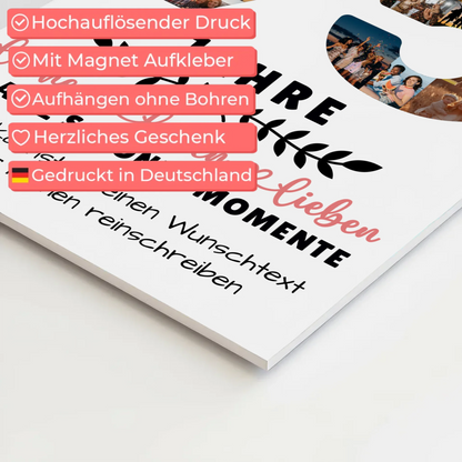 Personalisiertes Fotoboard 95 Geburtstag Für Opa Oma Papa & Mama