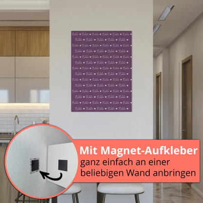 Baby Fotoboard Magnetisch Baby Fotoboard mit Namen Rotlila