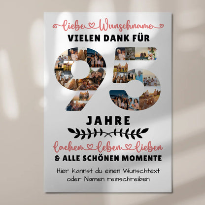 Personalisiertes Fotoboard 95 Geburtstag Für Opa Oma Papa & Mama