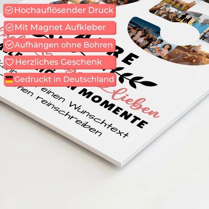 Personalisiertes Fotoboard 95 Geburtstag Für Opa Oma Papa & Mama