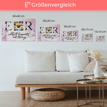 Fotoboard Magnetisch Liebe für Paare Mit Namen Initialien und Fotos Collect Moments