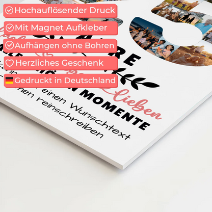 Personalisiertes Fotoboard Magnet Poster 25 Geburtstag Für Sohn Tochter Schwester Bruder Neffe & Nichte