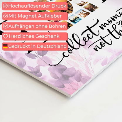 Fotoboard Magnetisch Liebe für Paare Mit Namen Initialien und Fotos Collect Moments