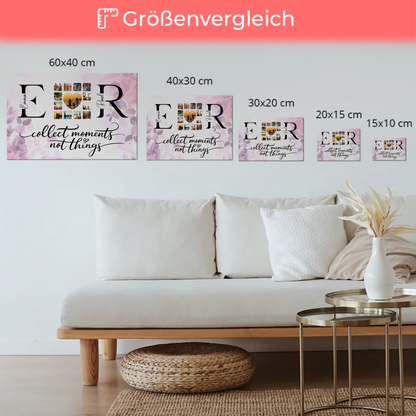 Fotoboard Magnetisch Liebe für Paare Mit Namen Initialien und Fotos Collect Moments