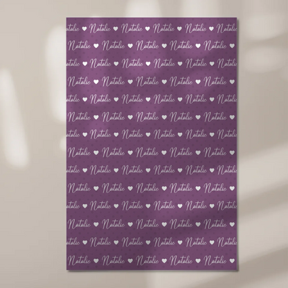 Baby Fotoboard Magnetisch Baby Fotoboard mit Namen Rotlila