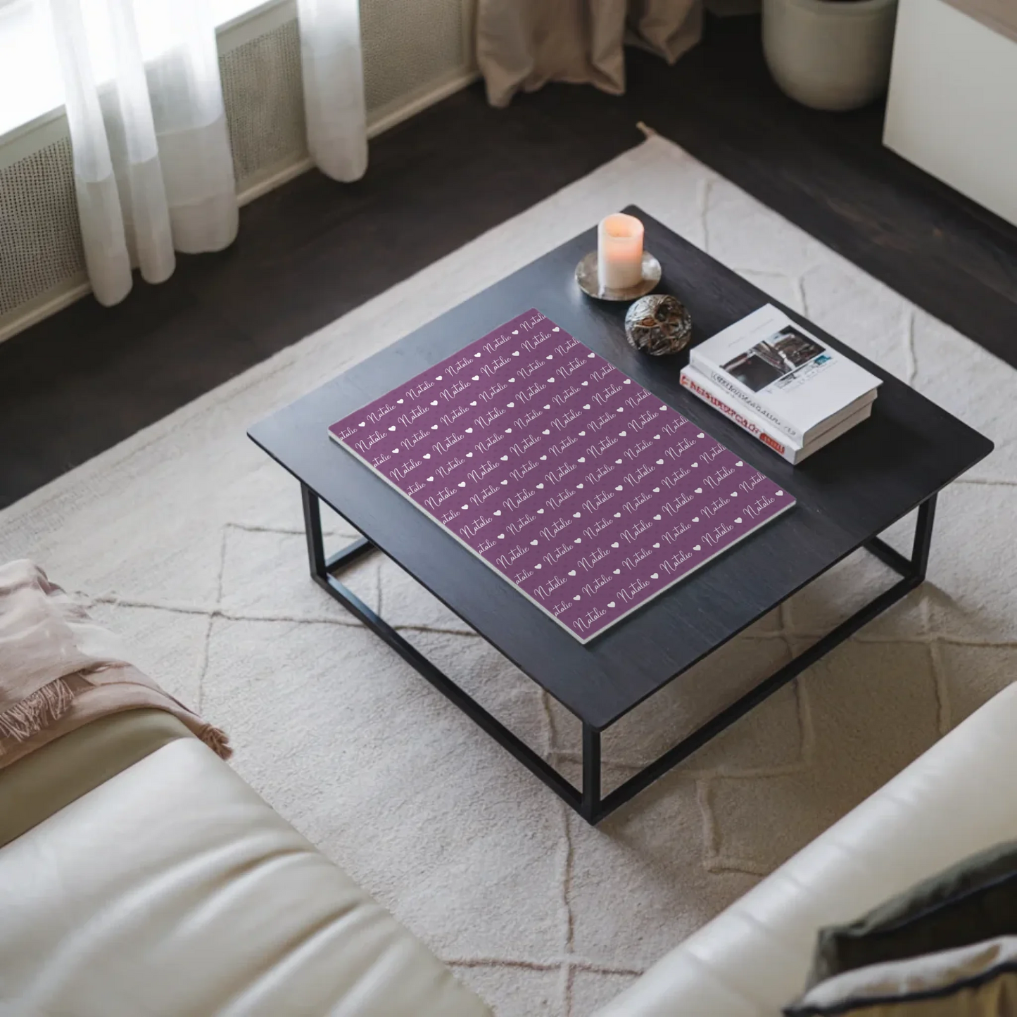 Baby Fotoboard Magnetisch Baby Fotoboard mit Namen Rotlila