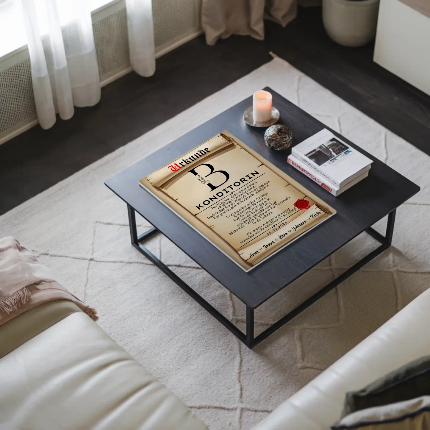 Ausbildungsabschluss Geschenk Konditorin Urkunde Magnet Wandbild Fotoboard 9