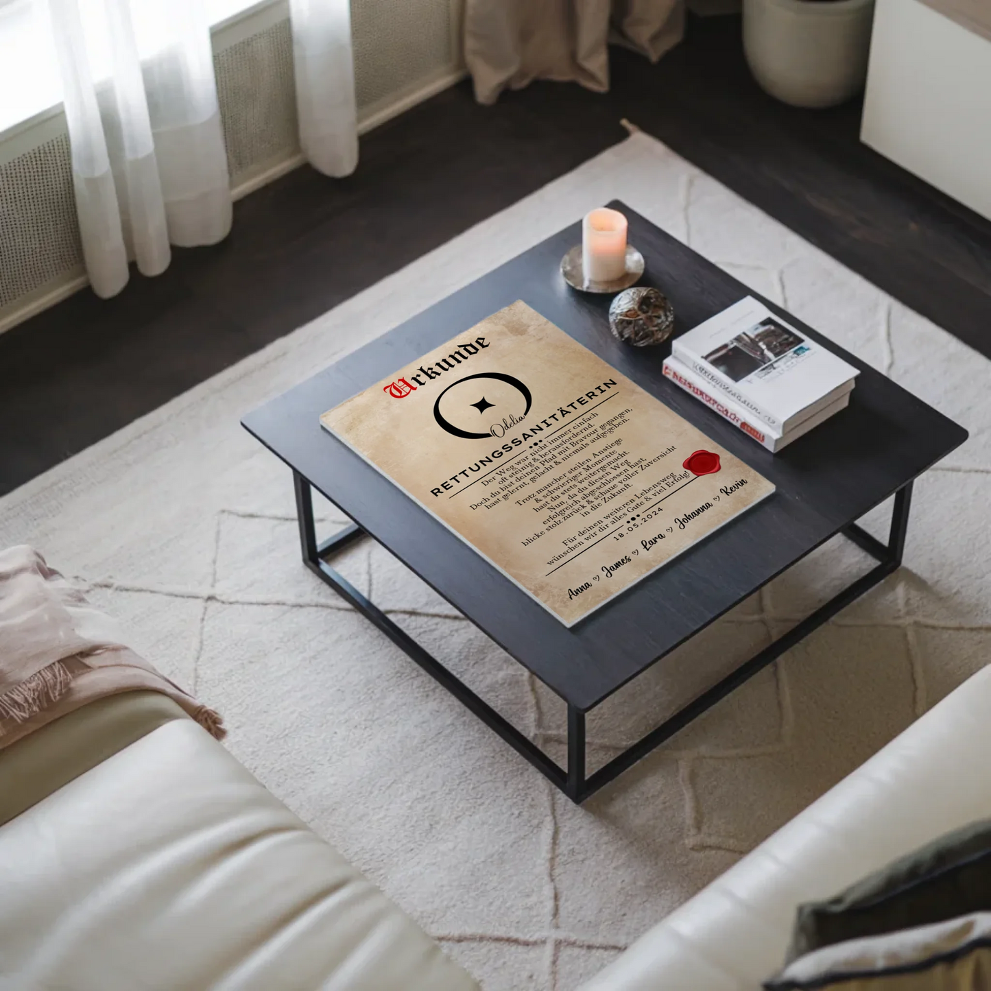 Geschenk Zum Abschluss Ausbildung Rettungssanitäterin Urkunde Fotoboard