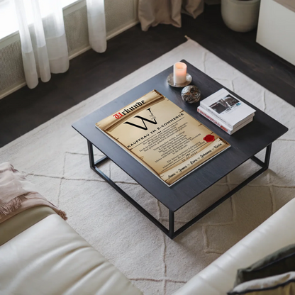 Ausbildungsabschluss Geschenk Kauffrau im E-Commerce Urkunde Fotoboard Magnet Poster