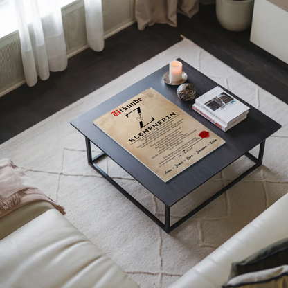 Geschenk Zum Abschluss Ausbildung Klempnerin Urkunde Magnet Fotoboard