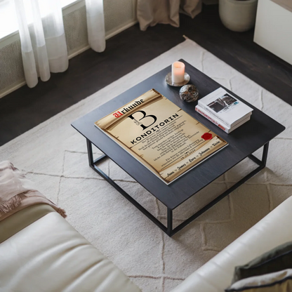 Ausbildungsabschluss Geschenk Konditorin Urkunde Magnet Wandbild Fotoboard