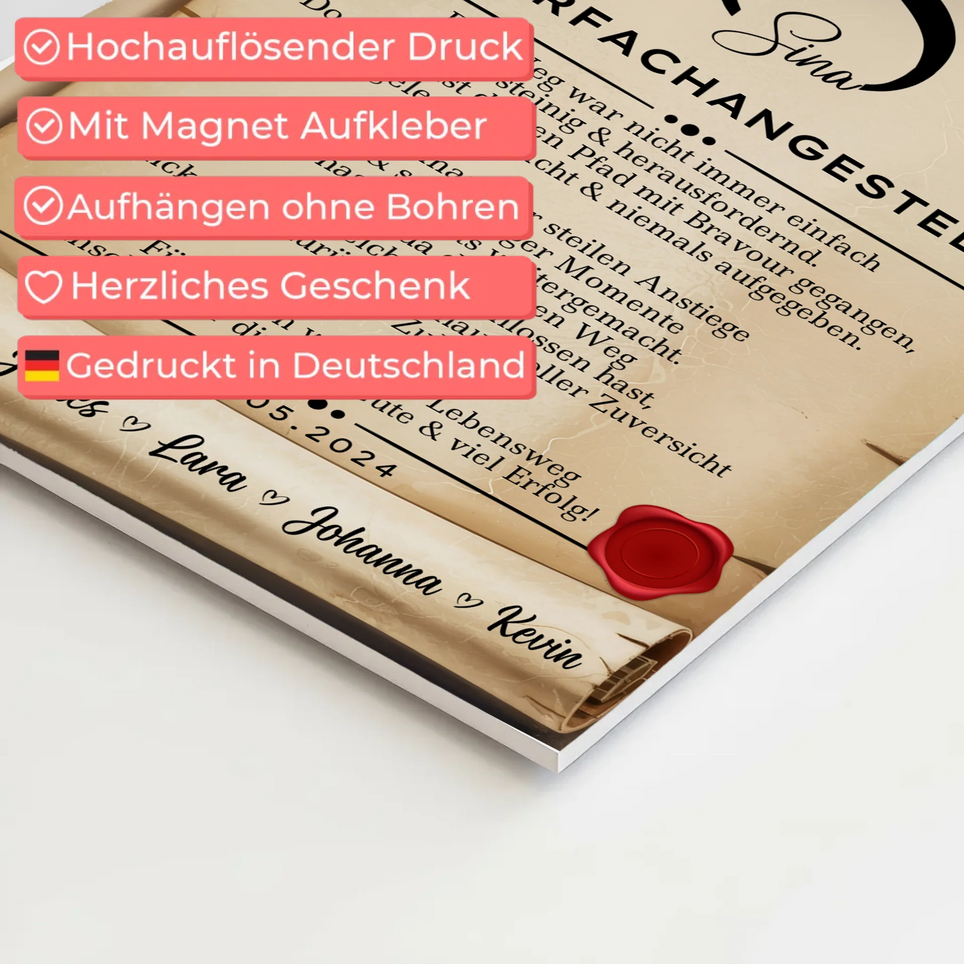 Geschenk Zum Abschluss Ausbildung Steuerfachangestellte Urkunde Magnet Fotoboard 4