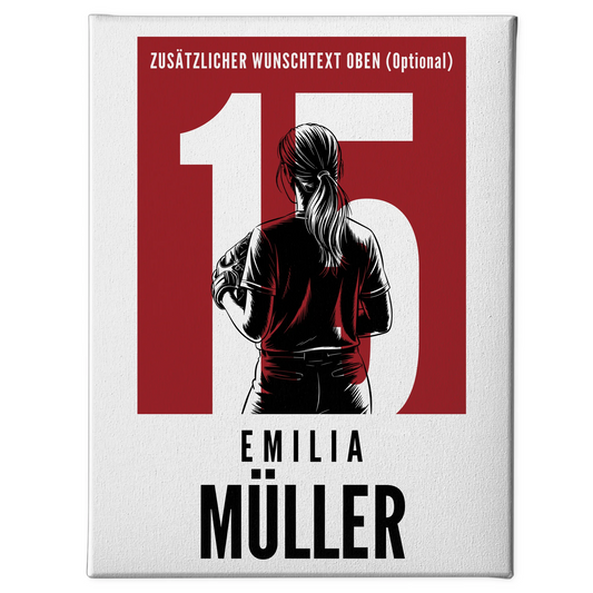 Leinwand Softball Softballspielerin Geschenk für Mädchen Turnier Urkunde 1