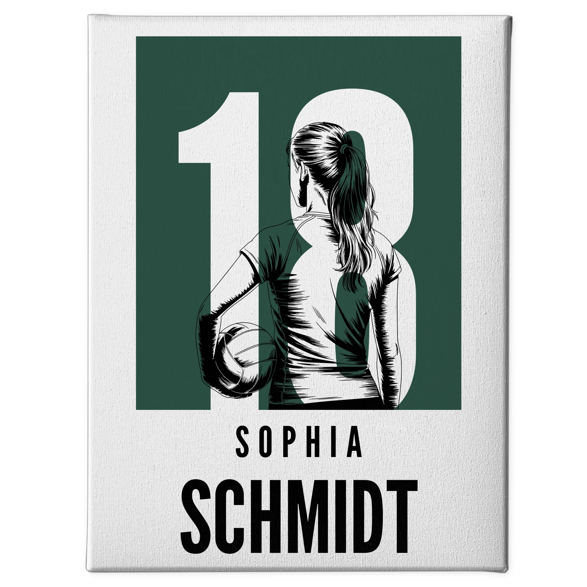 Personalisierte Leinwand Volleyball Volleyballerin Geschenk für Tocher Mama Tante Freundin 1