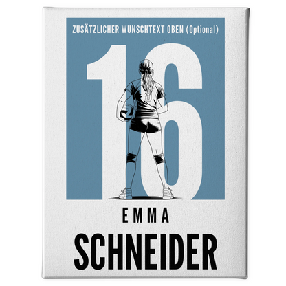 Leinwand Personalisiert Volleyball Volleyballerin Geschenk für Tocher Freundin 1