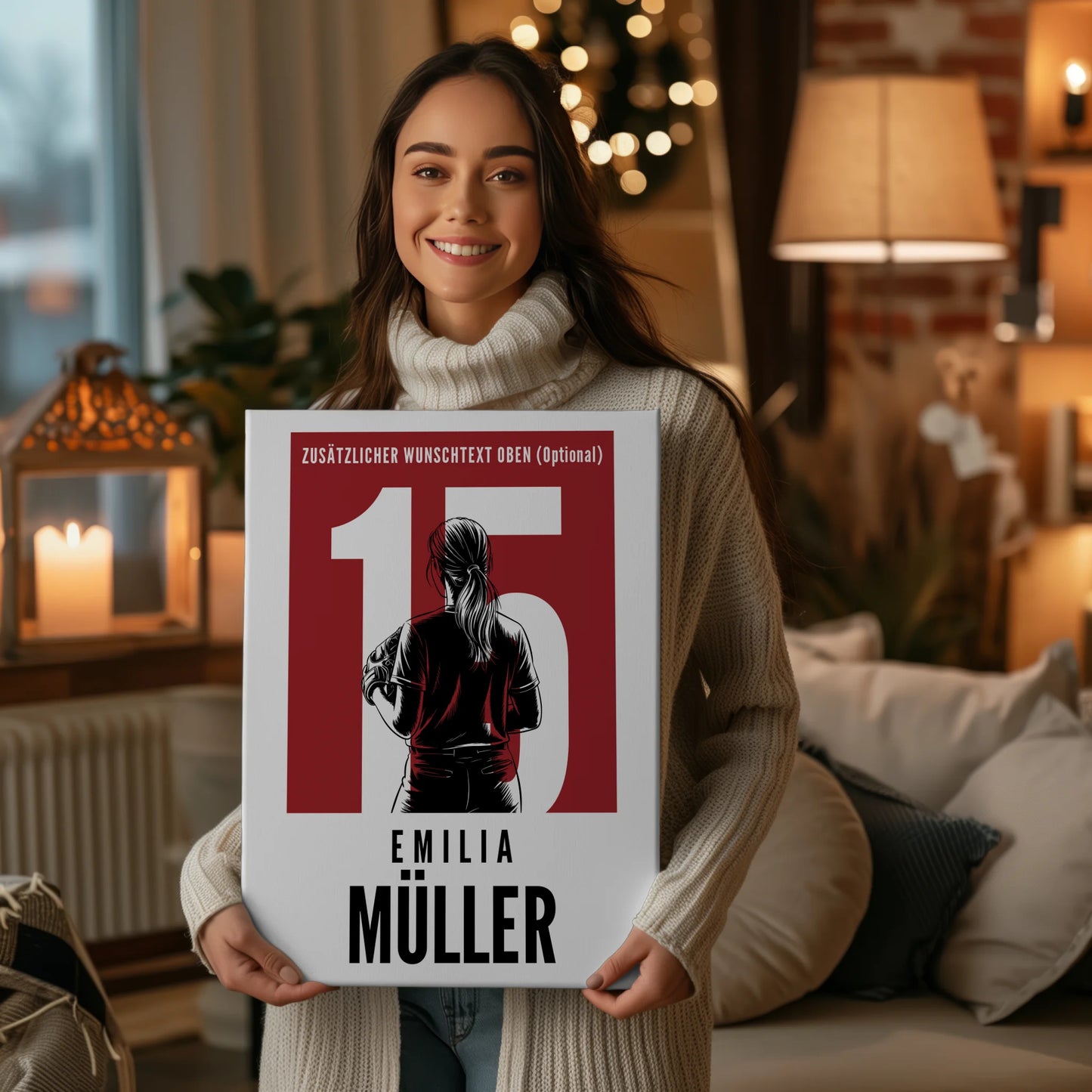 Leinwand Softball Softballspielerin Geschenk für Mädchen Turnier Urkunde 2