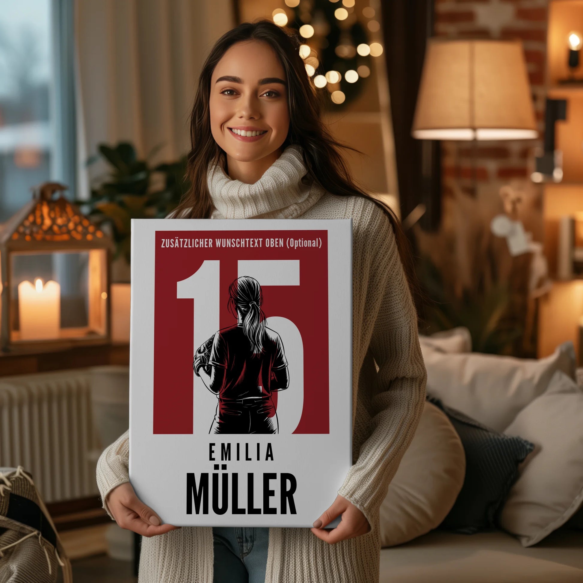 Leinwand Softball Softballspielerin Geschenk für Mädchen Turnier Urkunde 2