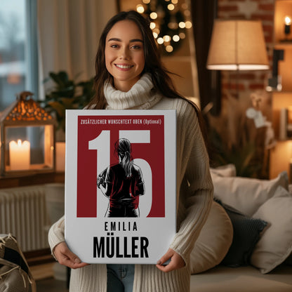 Leinwand Softball Softballspielerin Geschenk für Mädchen Turnier Urkunde 2