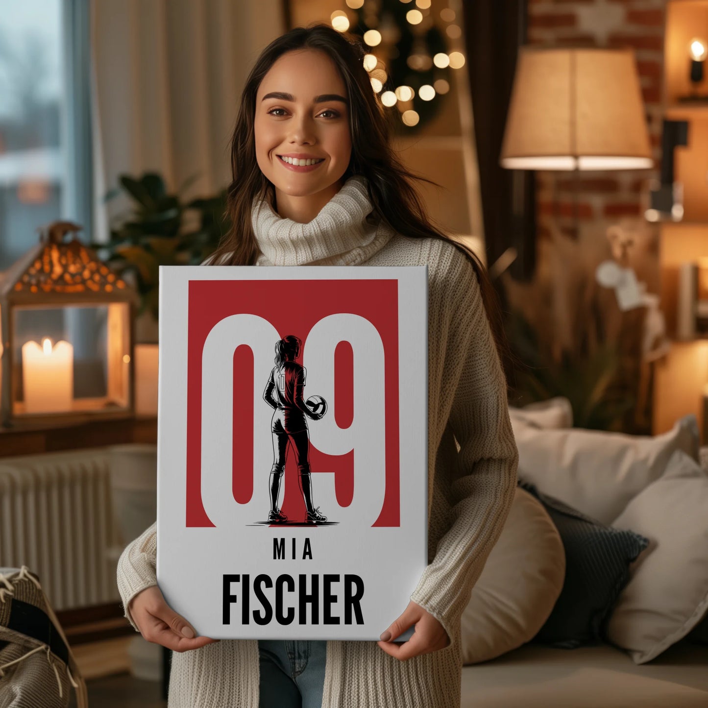 Sport Leinwand Volleyball Volleyballerin Geschenk für Tochter 2