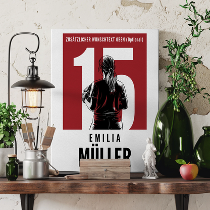 Leinwand Softball Softballspielerin Geschenk für Mädchen Turnier Urkunde 3