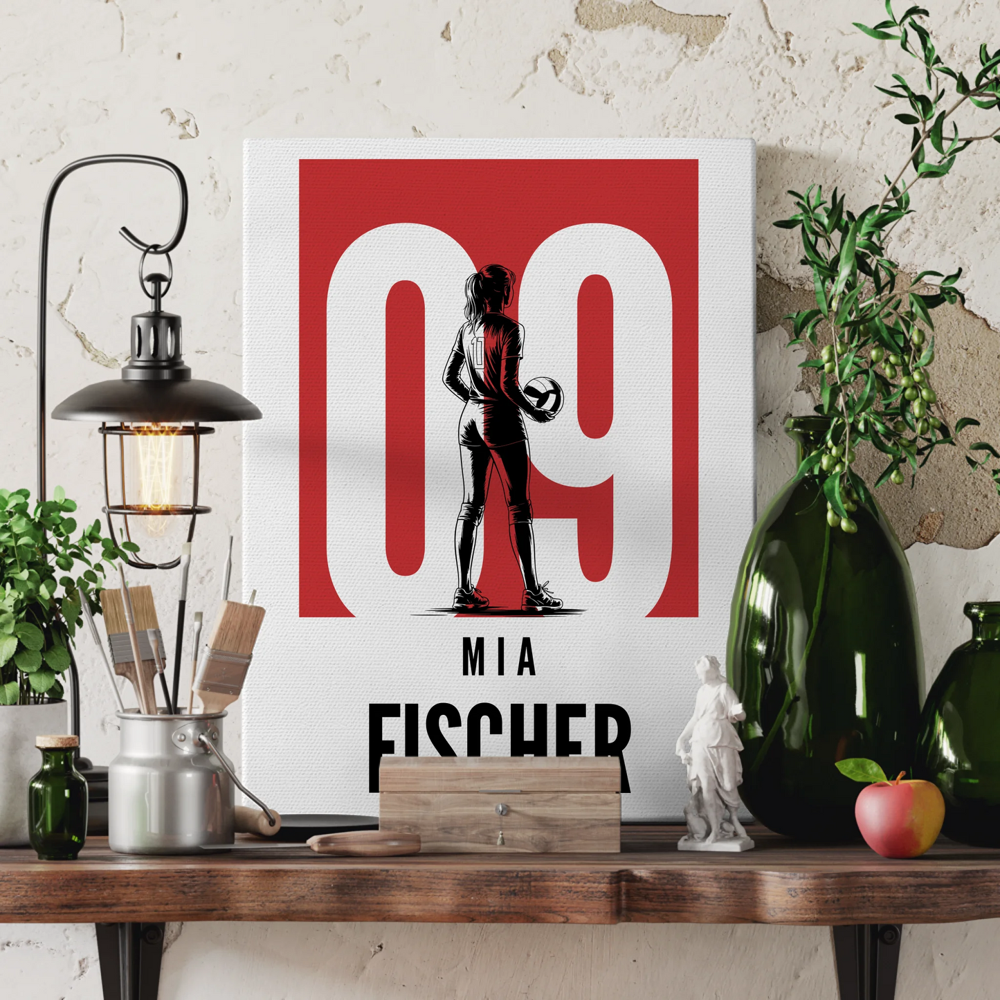 Sport Leinwand Volleyball Volleyballerin Geschenk für Tochter 3