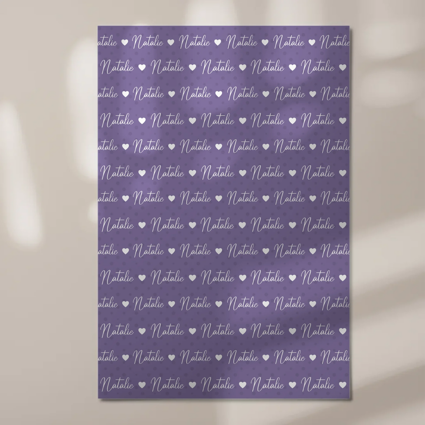 Baby Fotoboard mit Name Fotoboard Magnet Wandbild Perlviolett 1