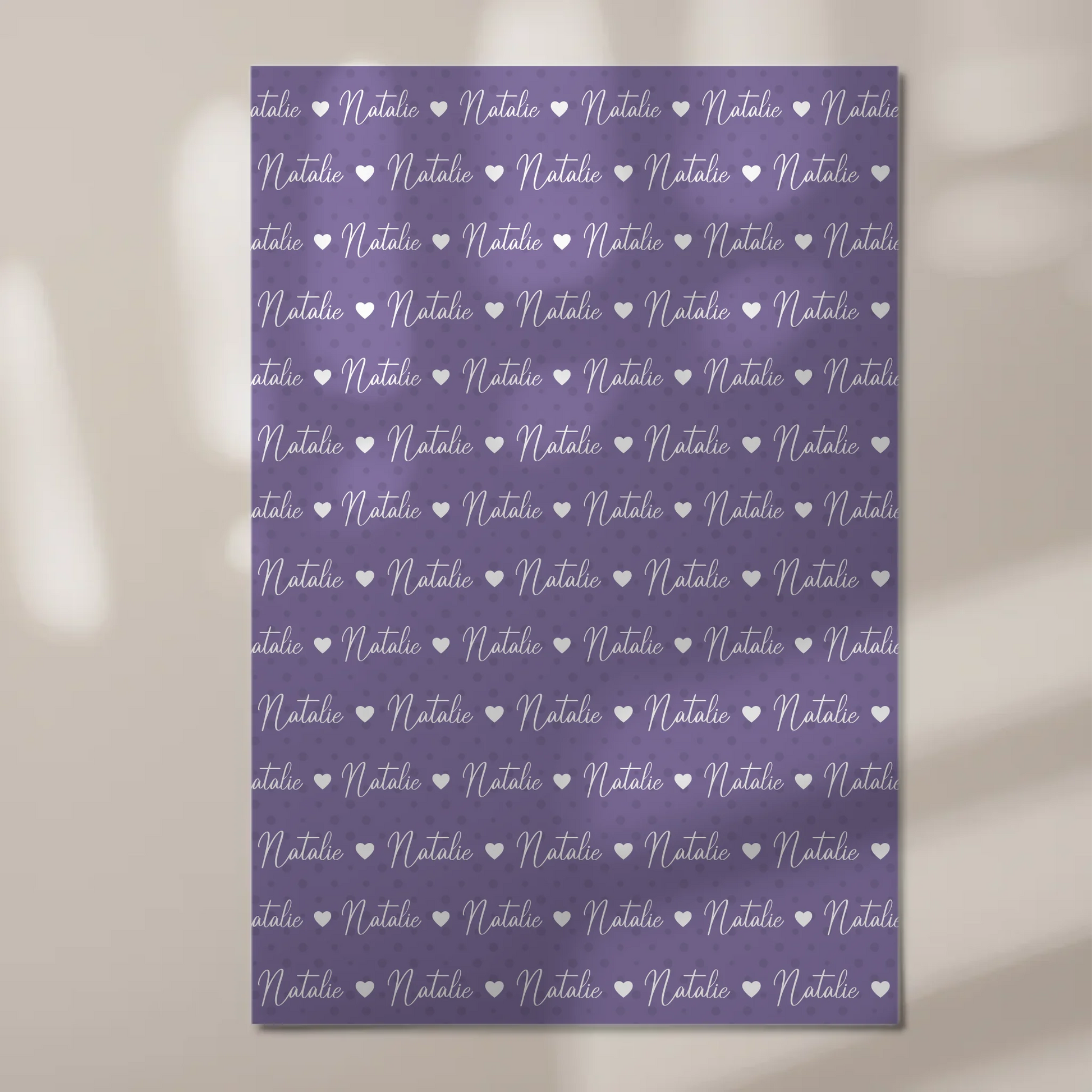 Baby Fotoboard mit Name Fotoboard Magnet Wandbild Perlviolett 1