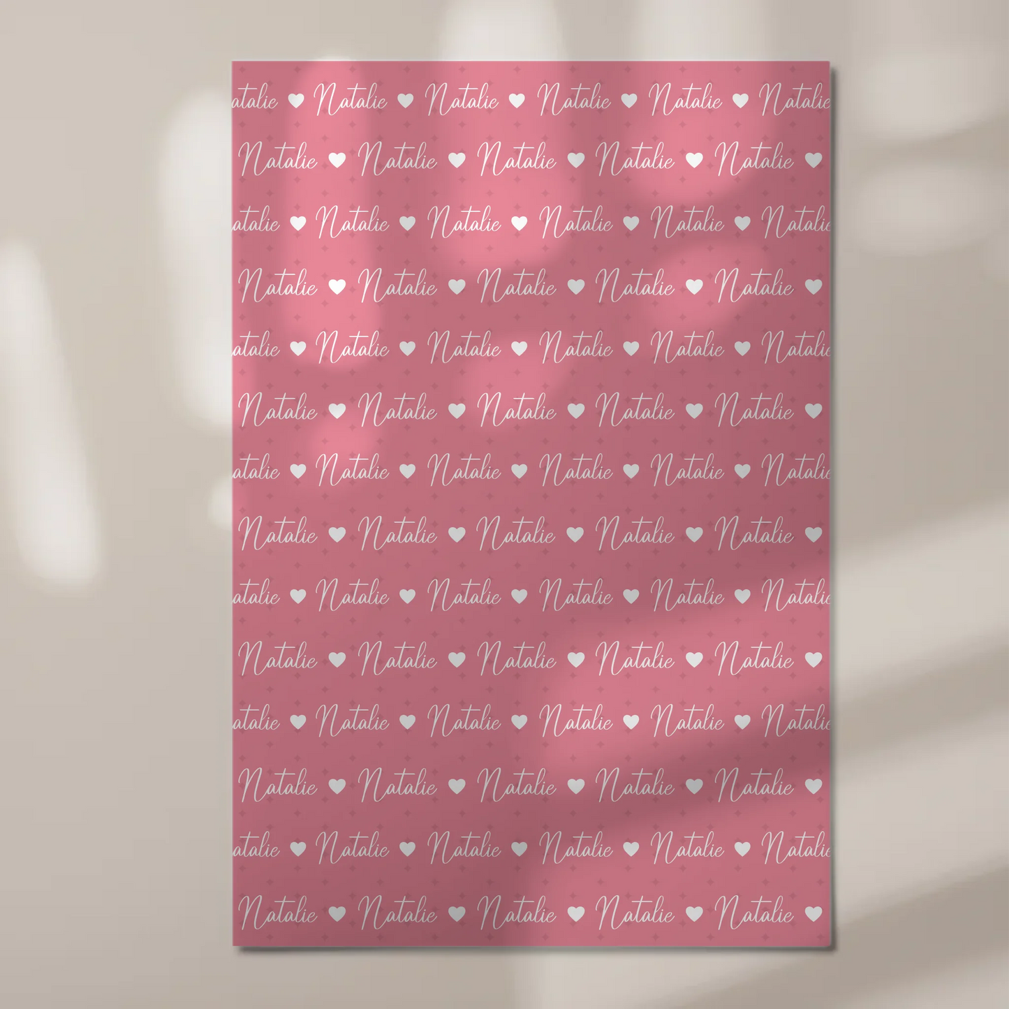 Fotoboard mit Namen Kinder Fotoboard Magnet Wandbild Hellrosa 1