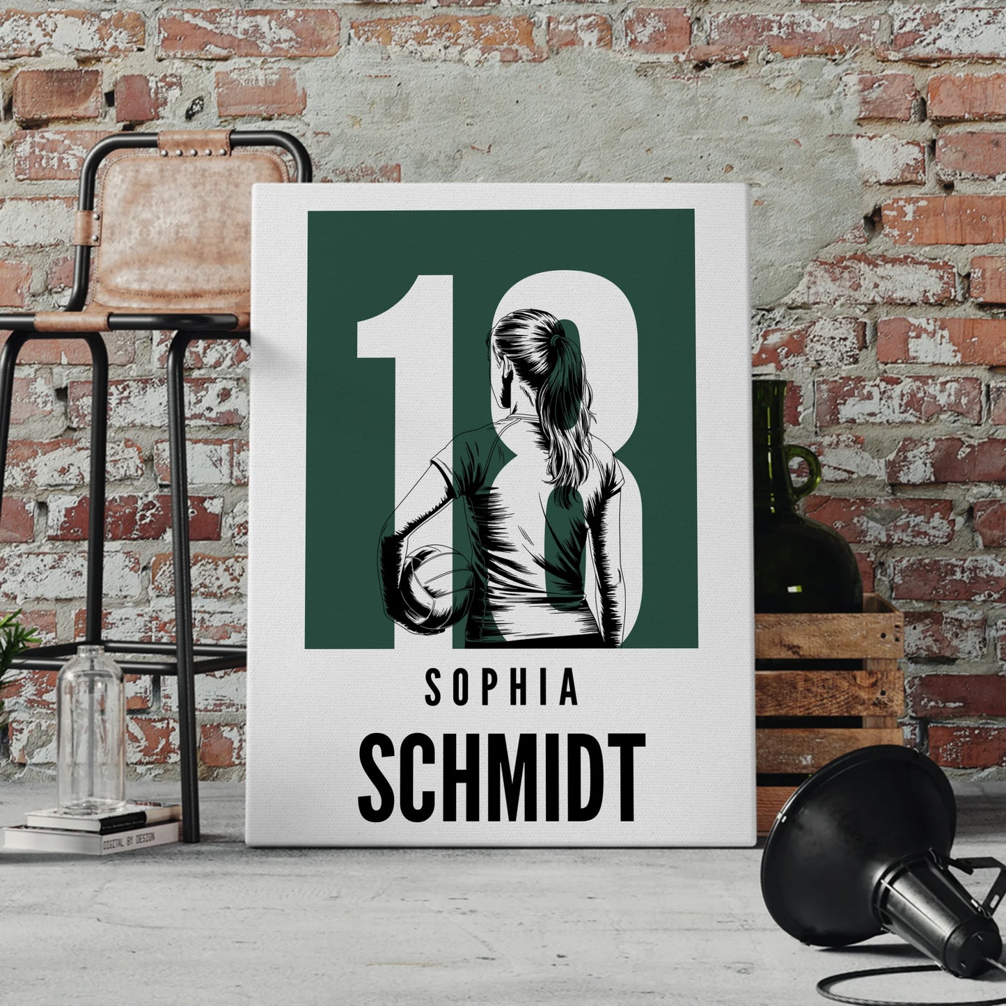 Personalisierte Leinwand Volleyball Volleyballerin Geschenk für Tocher Mama Tante Freundin 4