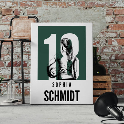 Personalisierte Leinwand Volleyball Volleyballerin Geschenk für Tocher Mama Tante Freundin 4